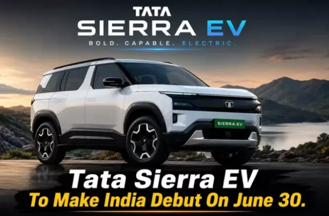 Auto News India June Week 2: Tata Price Hike, Sierra EV Launch & Massive Supercar Price Cuts! 5 Tata has announced June 30th 2026 as the official launch date for the highly anticipated Tata Sierra EV