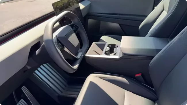 Tesla Cybertruck Interior & Cabin Layout: An Engineering Deep Dive 4 esla Cybertruck interior dashboard layout and minimalist center screen interface
