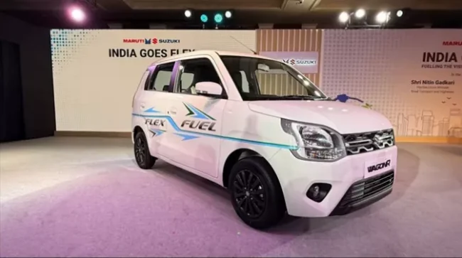 Latest Automobile Updates in India: E85 Flex Fuel, 2026 Innova Crysta, & Tesla’s Grand Entry! 2 maruti showcased an e85e100 compatible wagon r