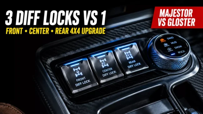 MG Majestor vs Gloster: Every Change Explained (Generational Upgrade?) 4 mg majestor 4x4 triple differential lock buttons vs gloster single diff lock