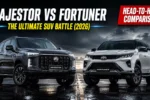 mg majestor vs fortuner front profile comparison side by side